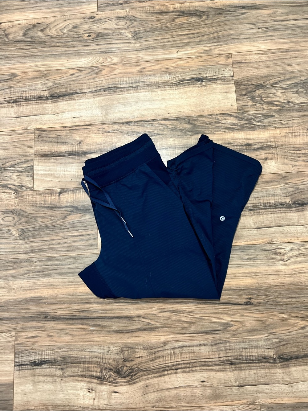 Lululemon Dance Studio Crop Pants Navy Blue Pinstripe Size 12
